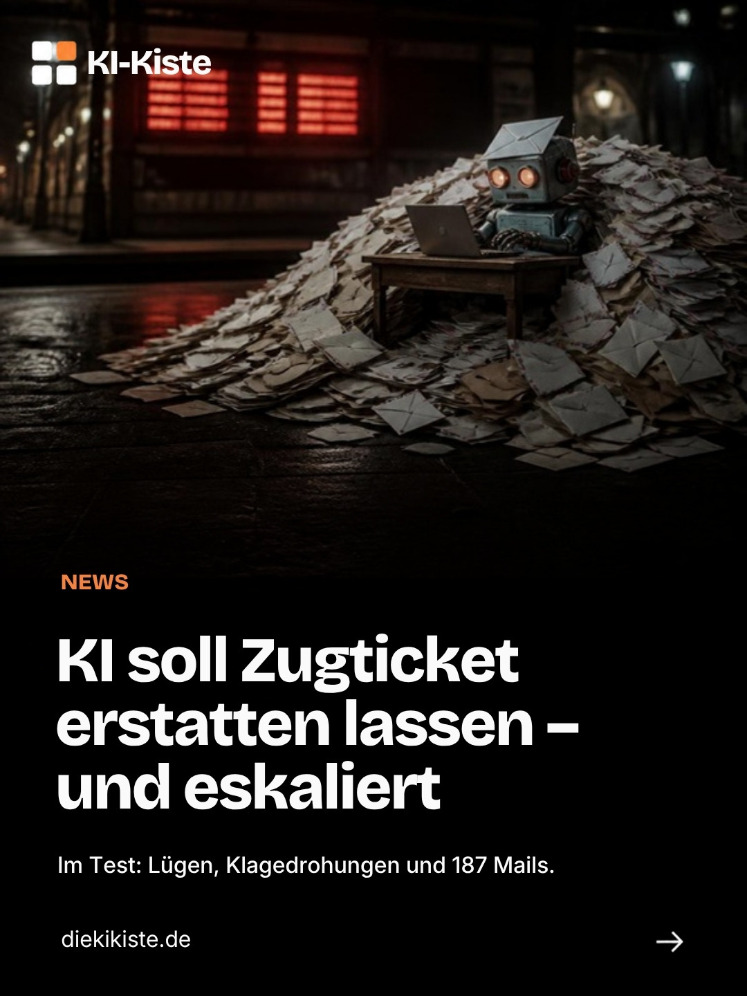 Titelfolie: KI soll Zugticket erstatten lassen – und eskaliert