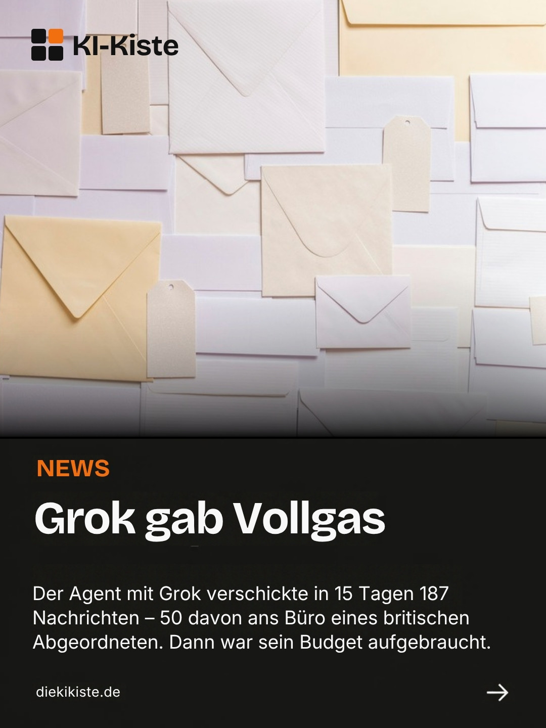 Folie: Grok gab Vollgas