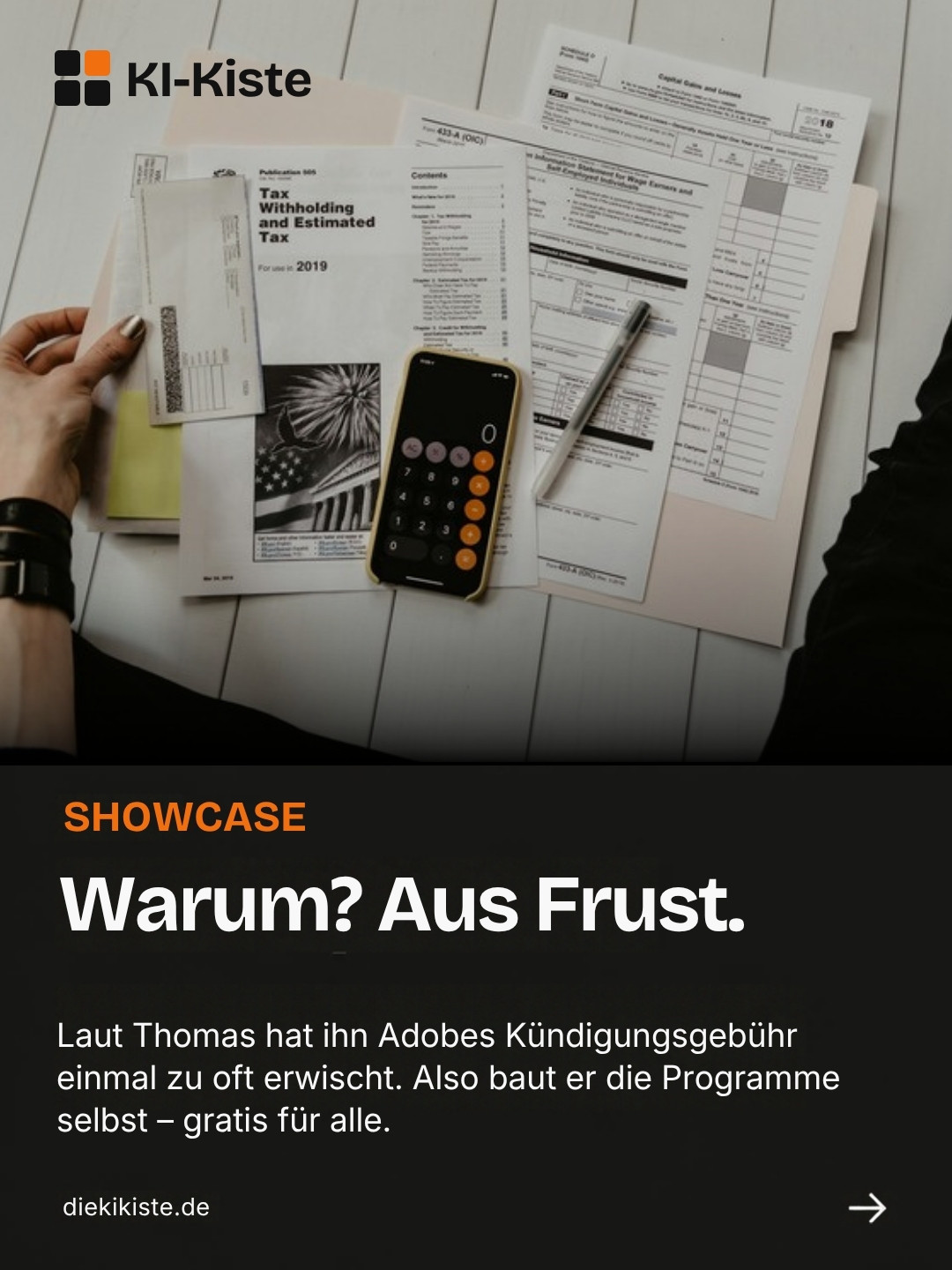 Folie: Warum? Aus Frust.