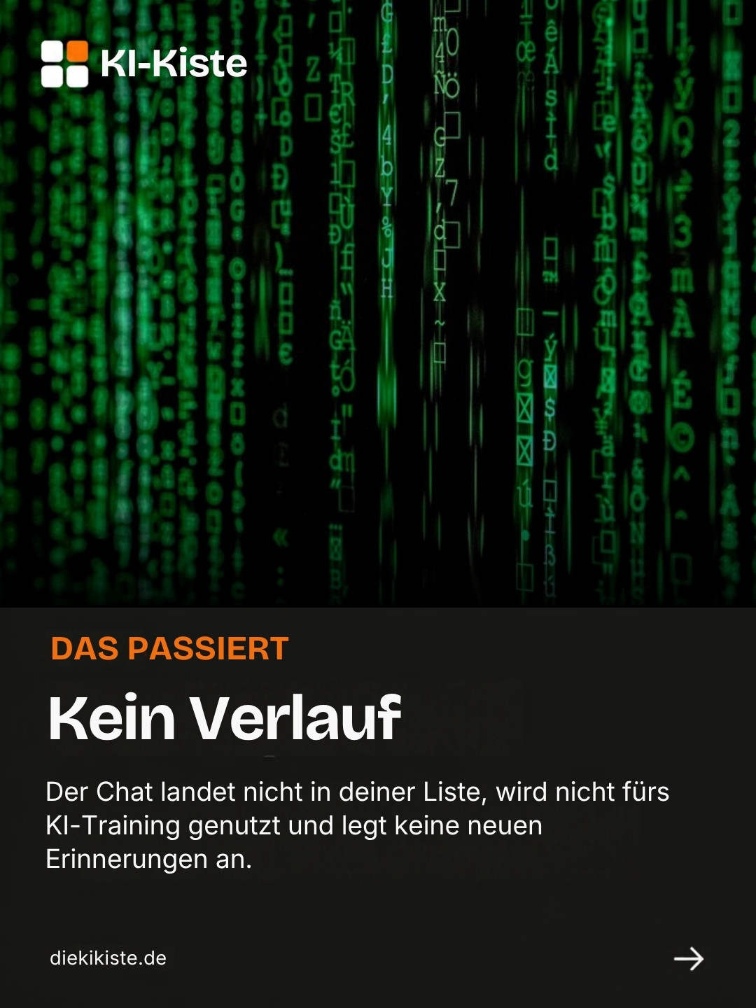 Das passiert: kein Verlauf